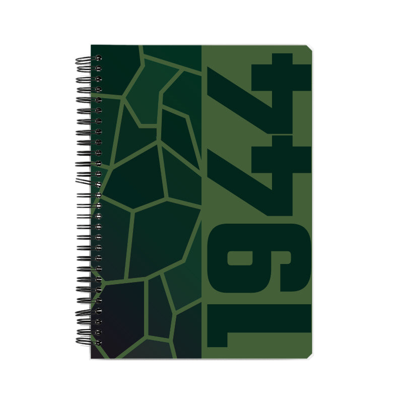 1944 Year Notebook (Olive Green, A5 Size, 100 Pages, Ruled)