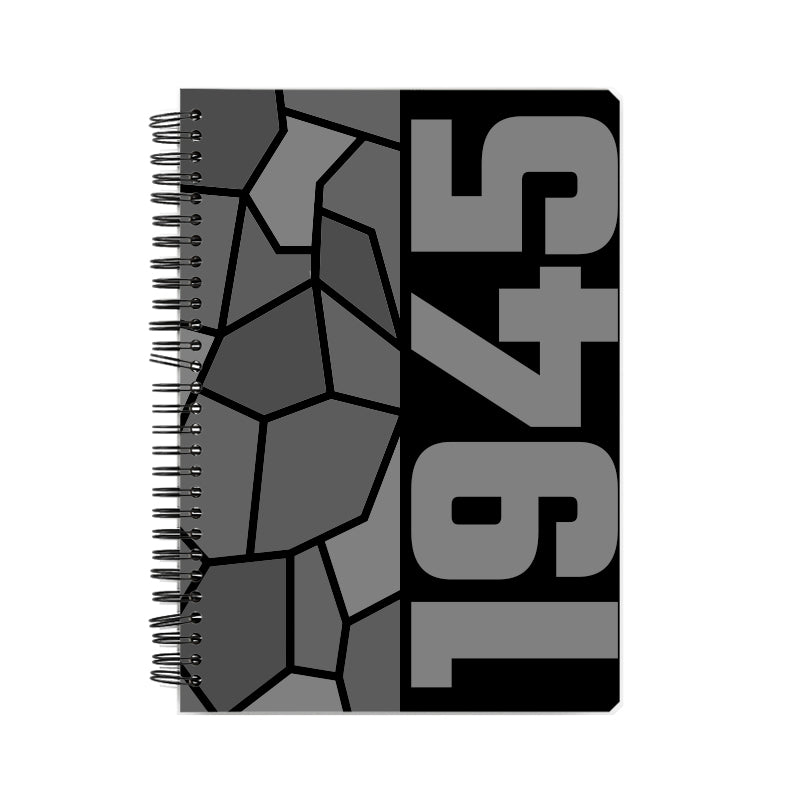 1945 Year Notebook (Black, A5 Size, 100 Pages, Ruled)