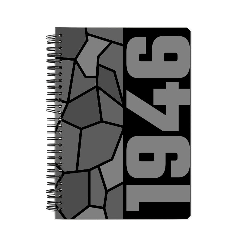 1946 Year Notebook (Black, A5 Size, 100 Pages, Ruled)