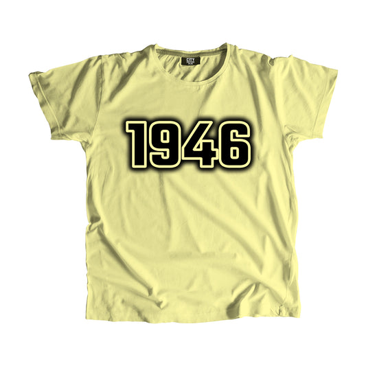 1946 Year Men Unisex T-Shirt (Butter Yellow)