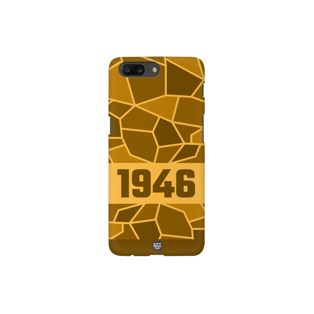 1946 Year Apple iPhone 14 Pro Max Glass Mobile Cover Cases (Golden Yellow)