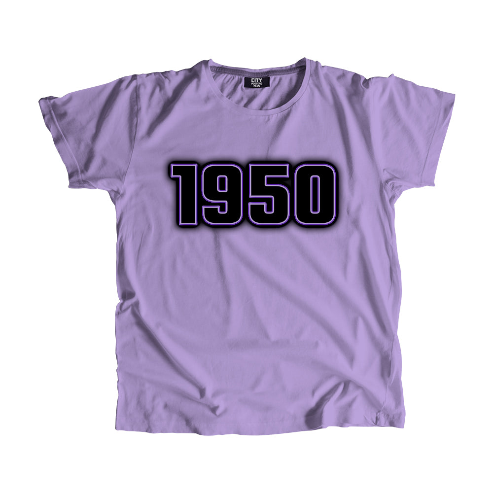 1950 Year Men Unisex T-Shirt (Iris Lavender)