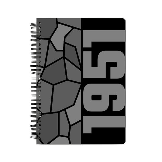 1951 Year Notebook (Black, A5 Size, 100 Pages, Ruled)