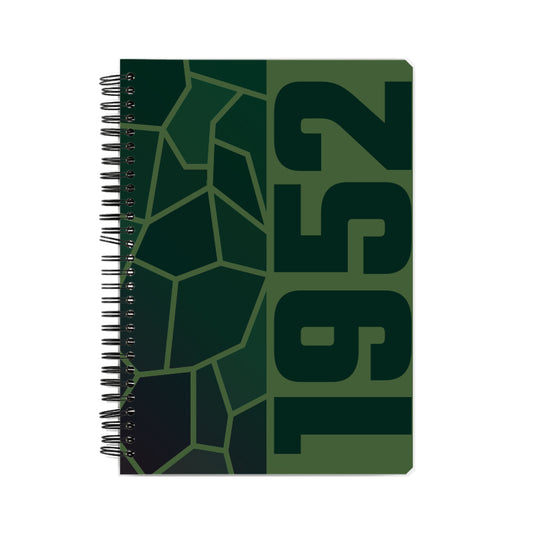 1952 Year Notebook (Olive Green, A5 Size, 100 Pages, Ruled)