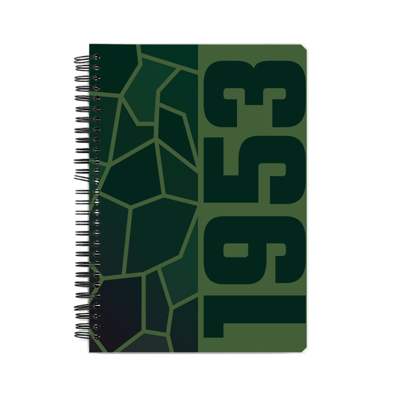 1953 Year Notebook (Olive Green, A5 Size, 100 Pages, Ruled)