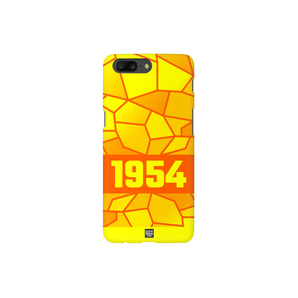 1954 Year Apple iPhone 14 Pro Max Glass Mobile Cover Cases (Orange)