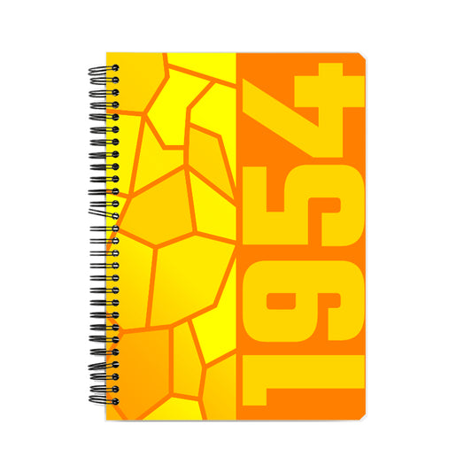 1954 Year Notebook (Orange, A5 Size, 100 Pages, Ruled)