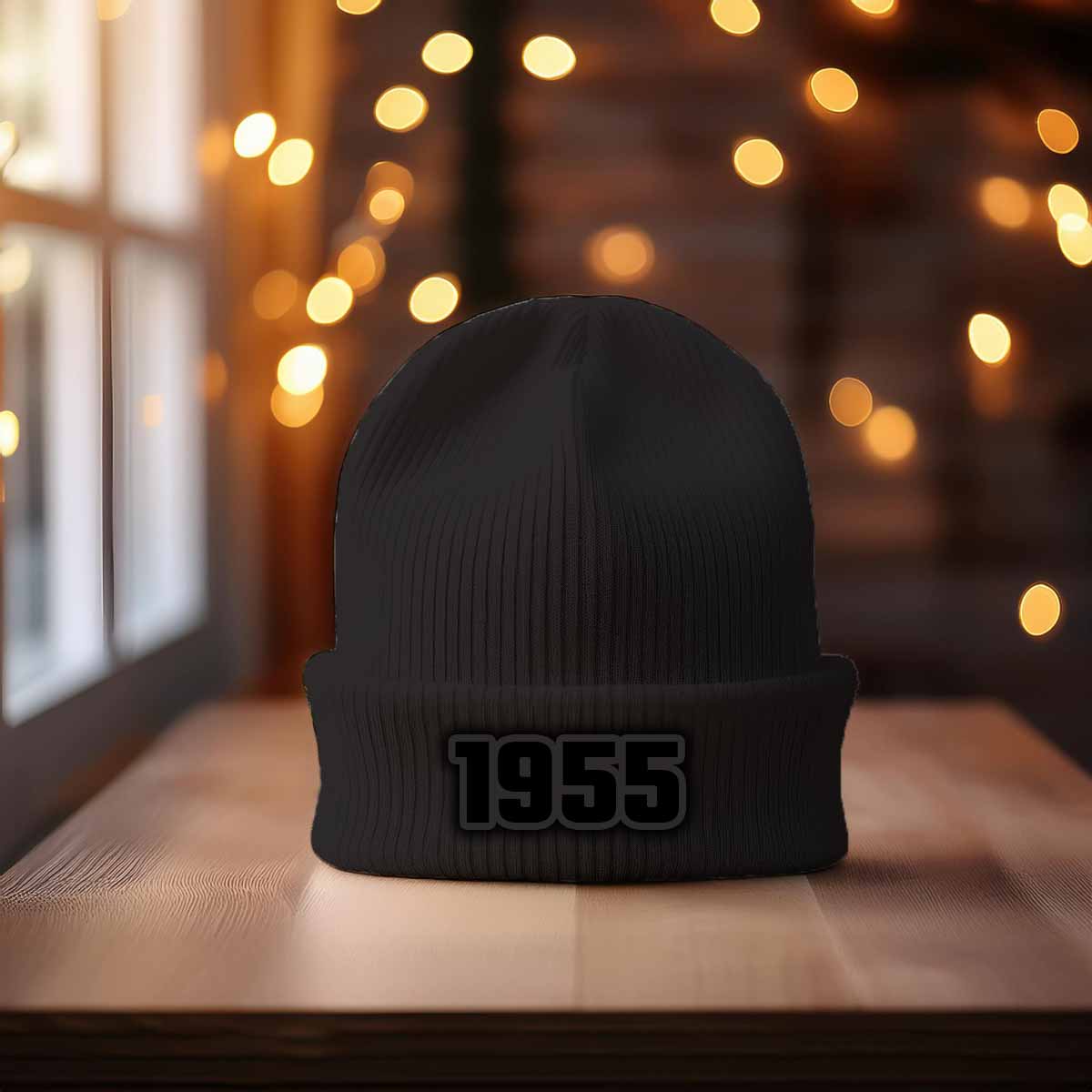 1955 Year Cuffed Beanie (Dark Grey)