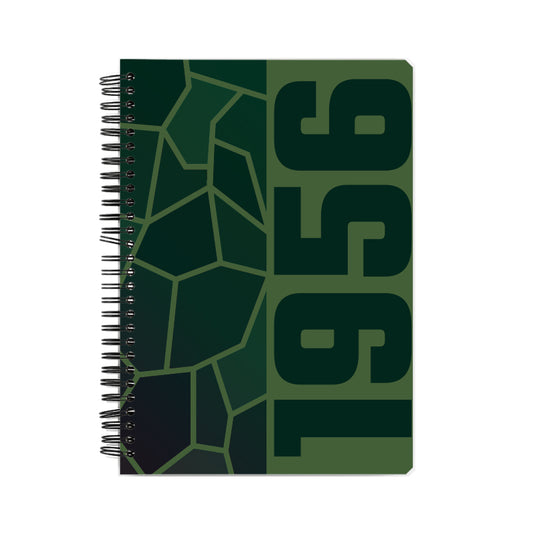 1956 Year Notebook (Olive Green, A5 Size, 100 Pages, Ruled)