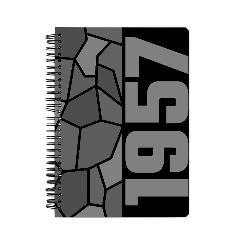 1957 Year Notebook (Black, A5 Size, 100 Pages, Ruled)