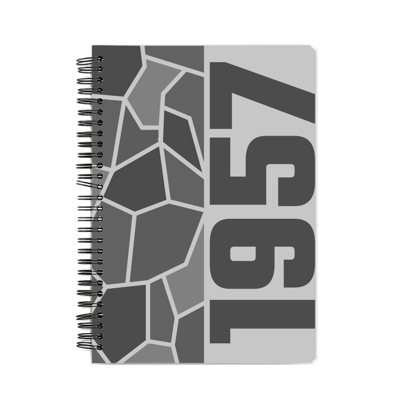 1957 Year Notebook (Melange Grey, A5 Size, 100 Pages, Ruled)