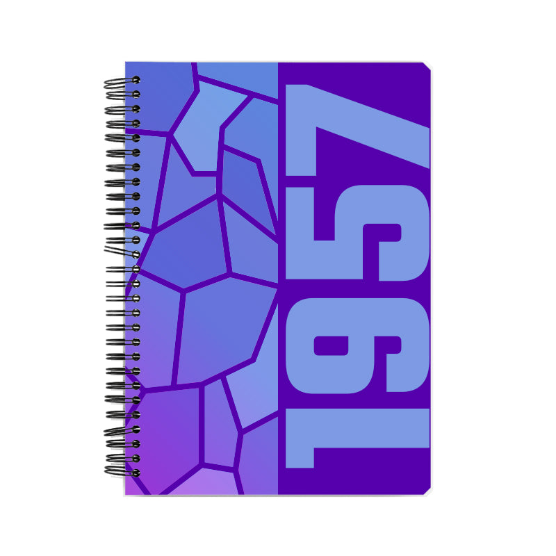 1957 Year Notebook (Purple, A5 Size, 100 Pages, Ruled)