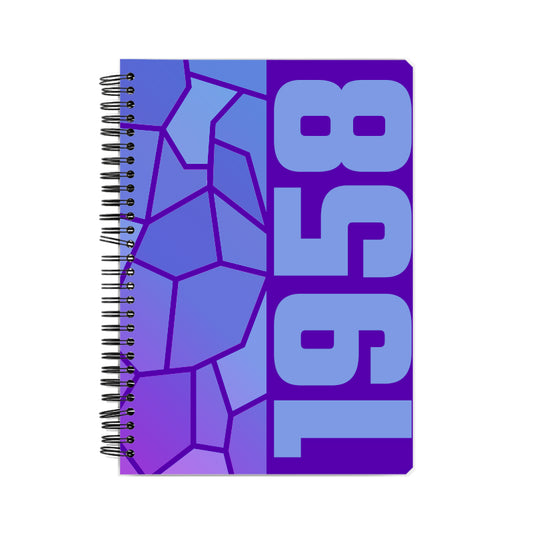 1958 Year Notebook (Purple, A5 Size, 100 Pages, Ruled)