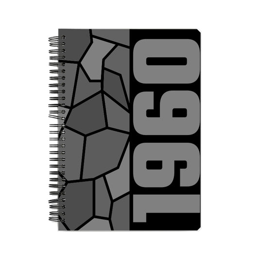 1960 Year Notebook (Black, A5 Size, 100 Pages, Ruled)