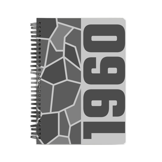 1960 Year Notebook (Melange Grey, A5 Size, 100 Pages, Ruled)