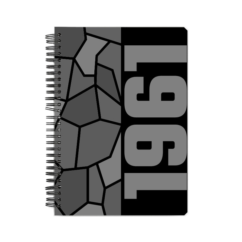 1961 Year Notebook (Black, A5 Size, 100 Pages, Ruled)