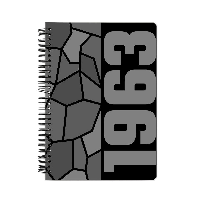 1963 Year Notebook (Black, A5 Size, 100 Pages, Ruled)