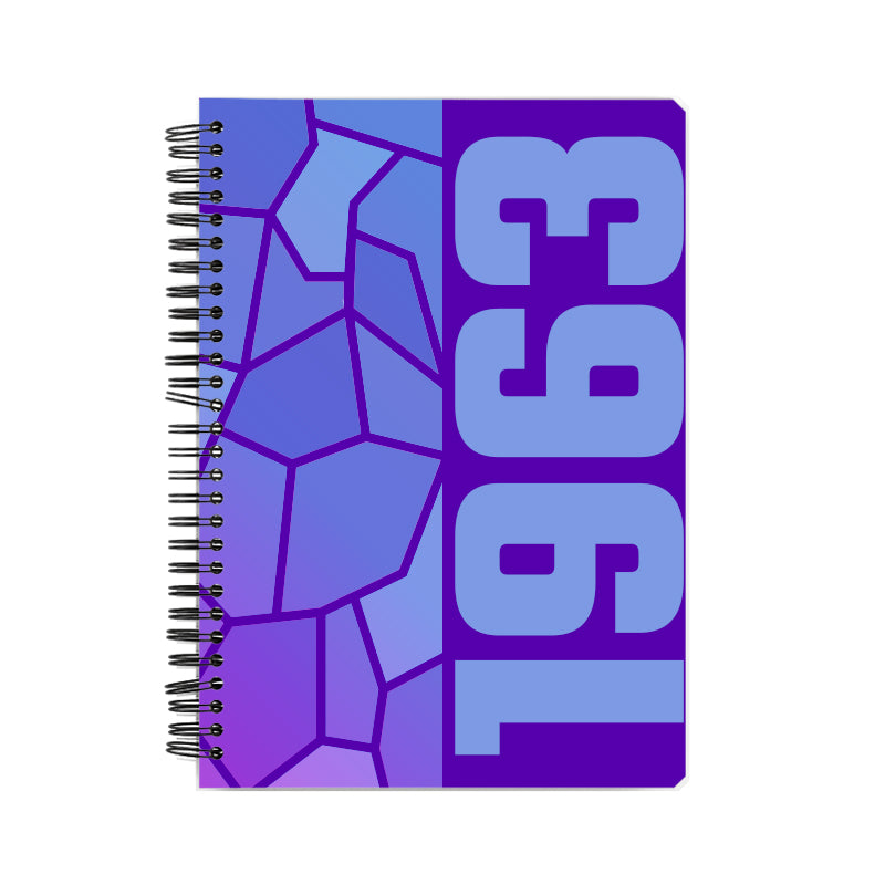 1963 Year Notebook (Purple, A5 Size, 100 Pages, Ruled)