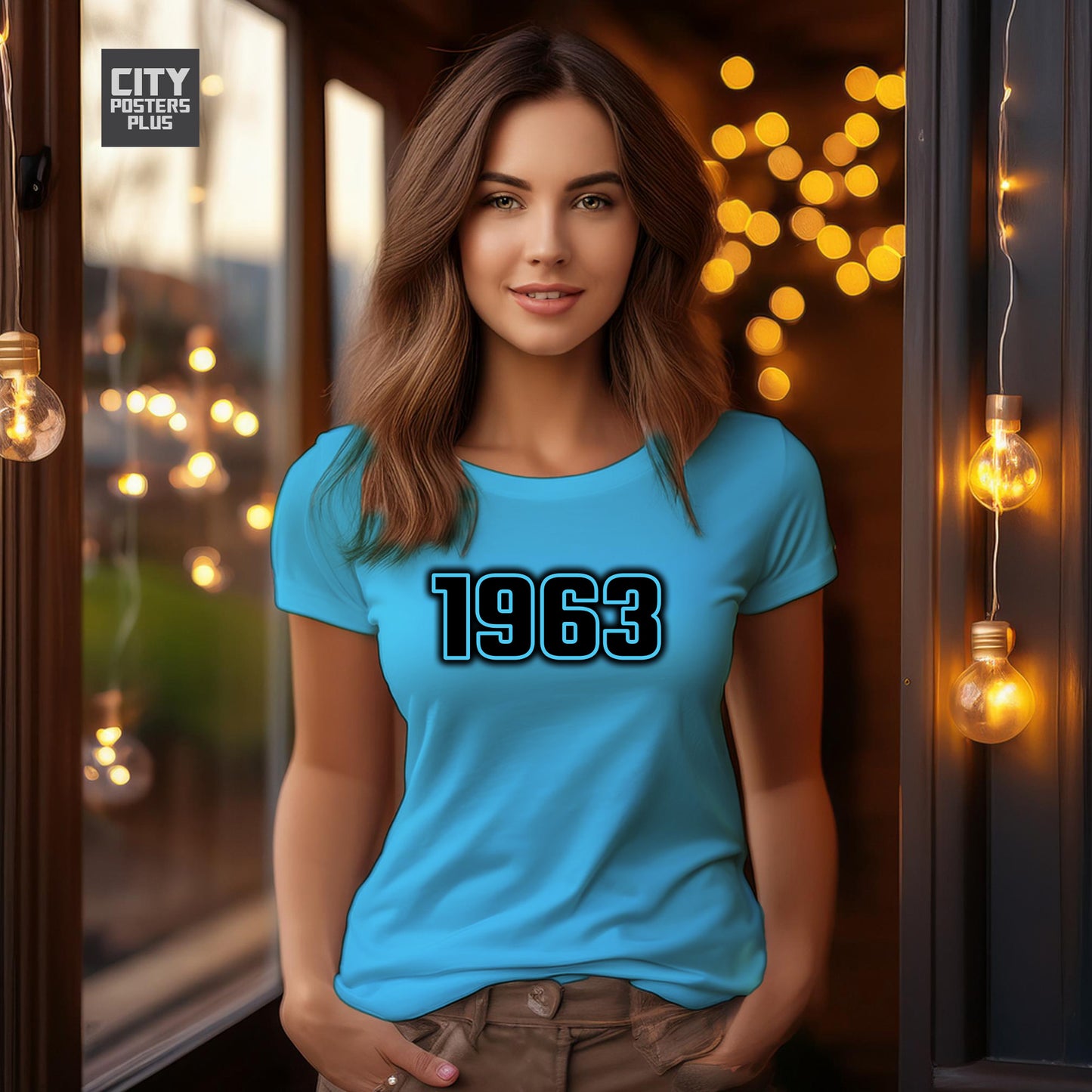 1963 Year Women T-Shirt (Sky Blue)