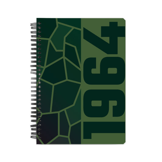 1964 Year Notebook (Olive Green, A5 Size, 100 Pages, Ruled)