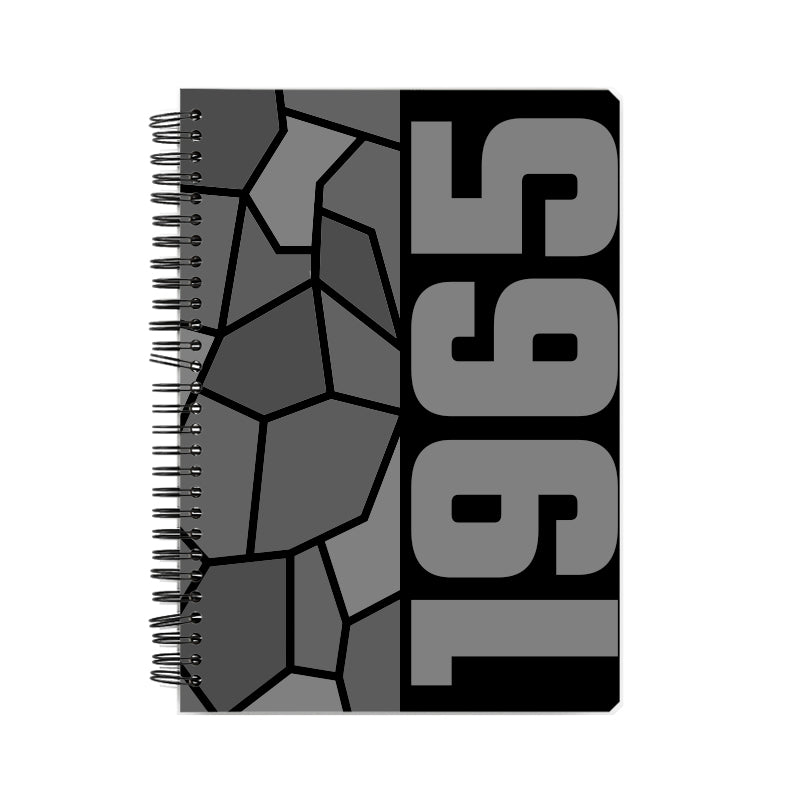 1965 Year Notebook (Black, A5 Size, 100 Pages, Ruled)