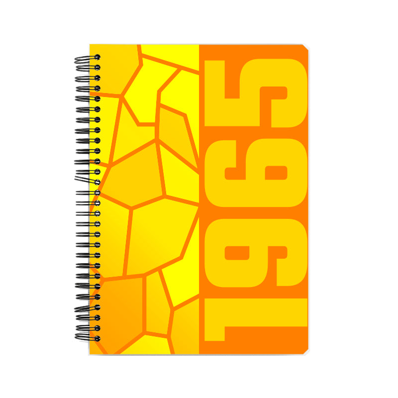 1965 Year Notebook (Orange, A5 Size, 100 Pages, Ruled)