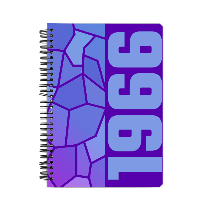 1966 Year Notebook (Purple, A5 Size, 100 Pages, Ruled)