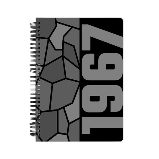 1967 Year Notebook (Black, A5 Size, 100 Pages, Ruled)