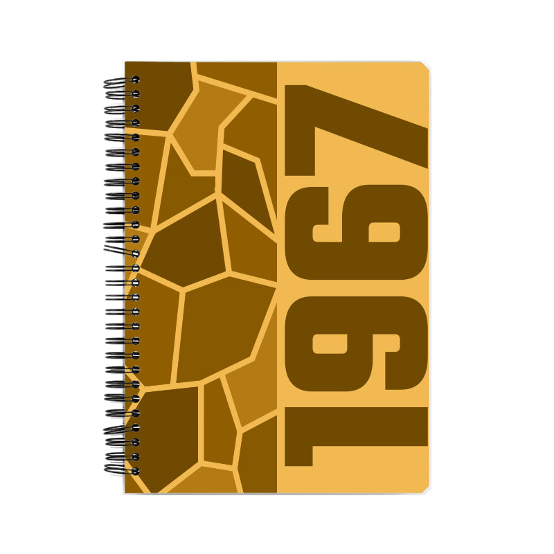 1967 Year Notebook (Golden Yellow, A5 Size, 100 Pages, Ruled)