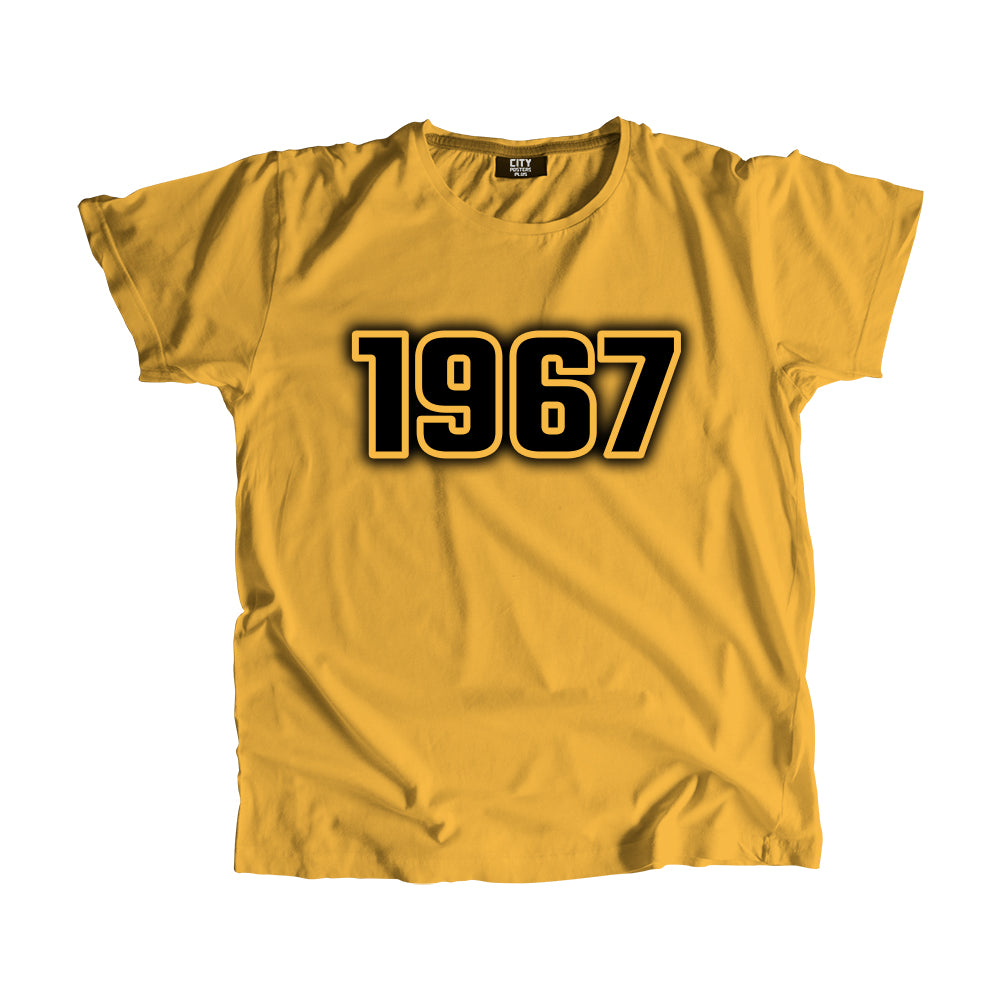 1967 Year Men Unisex T-Shirt (Golden Yellow)