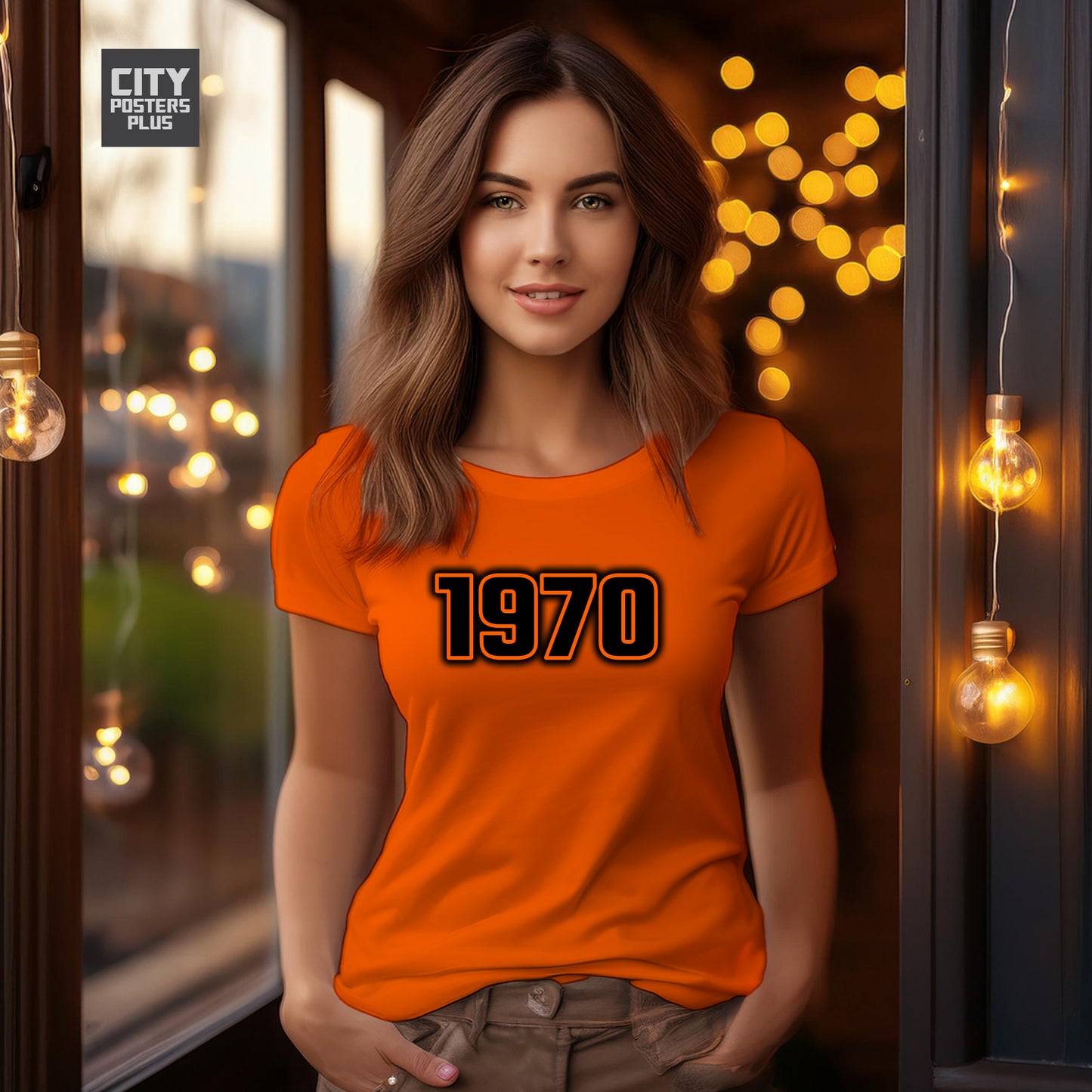 1970 Year Women T-Shirt (Orange)