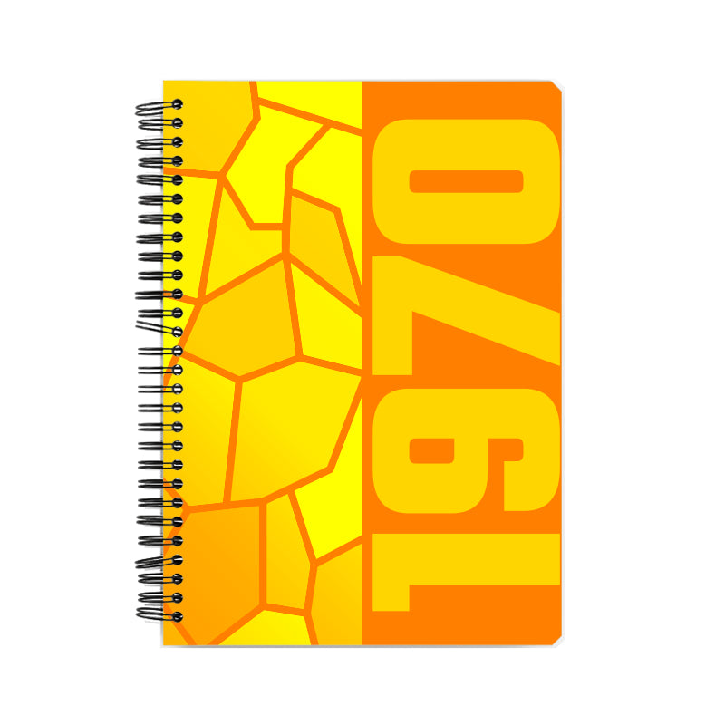 1970 Year Notebook (Orange, A5 Size, 100 Pages, Ruled)