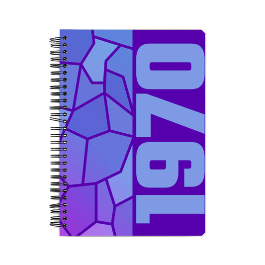 1970 Year Notebook (Purple, A5 Size, 100 Pages, Ruled)