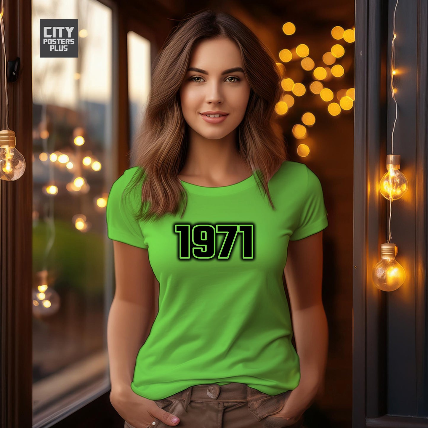 1971 Year Women T-Shirt (Liril Green)