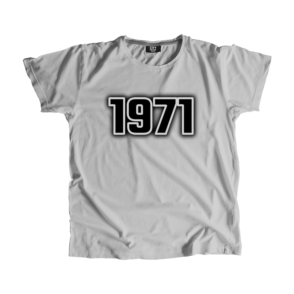 1971 Year Men Unisex T-Shirt (Melange Grey)