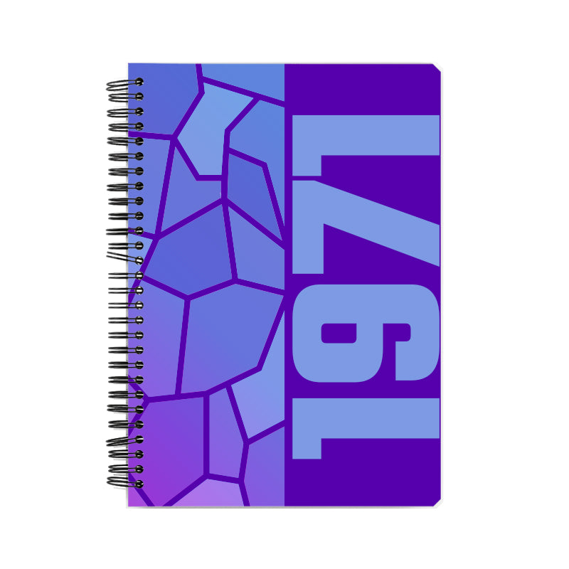 1971 Year Notebook (Purple, A5 Size, 100 Pages, Ruled)