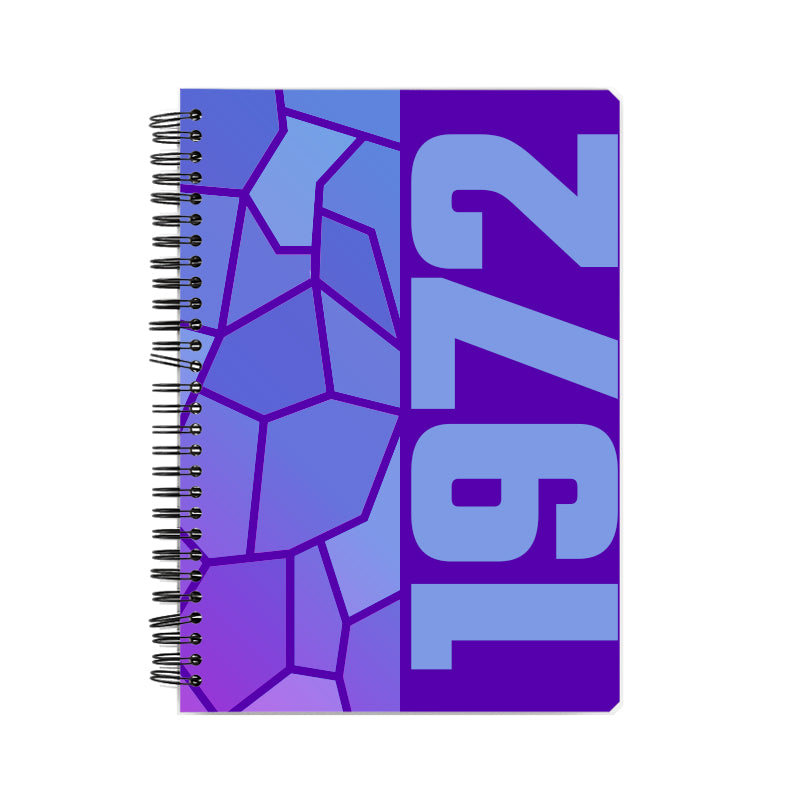 1972 Year Notebook (Purple, A5 Size, 100 Pages, Ruled)