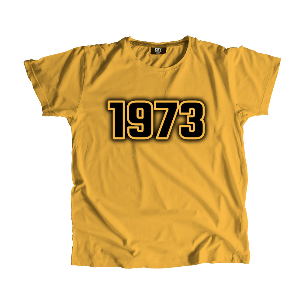 1973 Year Men Unisex T-Shirt (Golden Yellow)