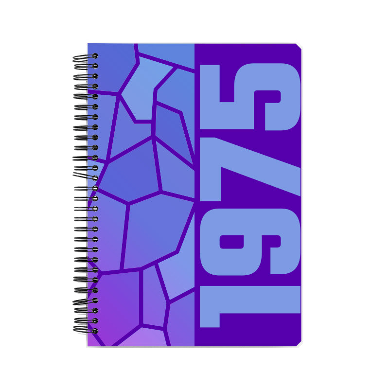 1975 Year Notebook (Purple, A5 Size, 100 Pages, Ruled)