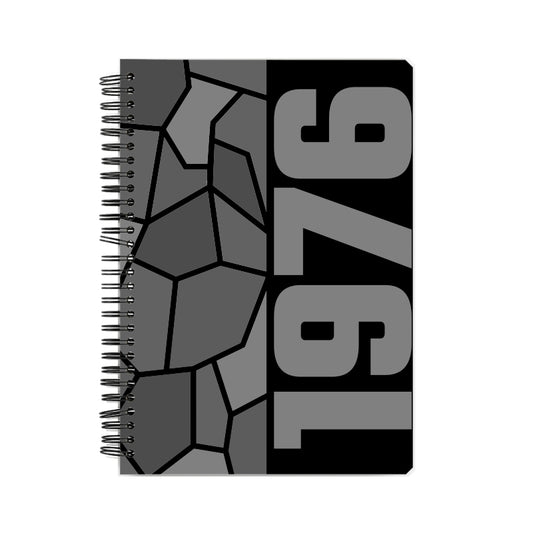 1976 Year Notebook (Black, A5 Size, 100 Pages, Ruled)