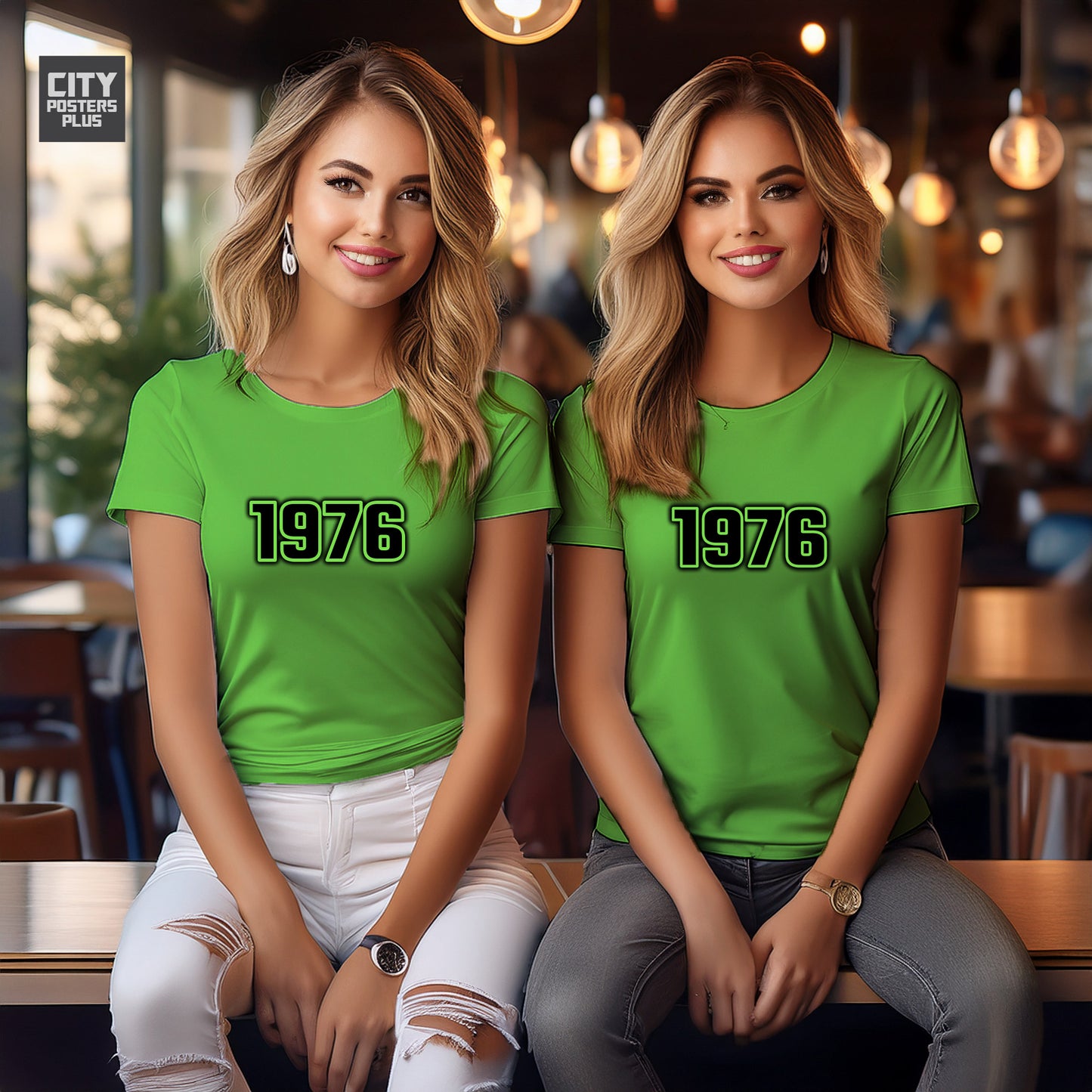 1976 Year Women T-Shirt (Liril Green)