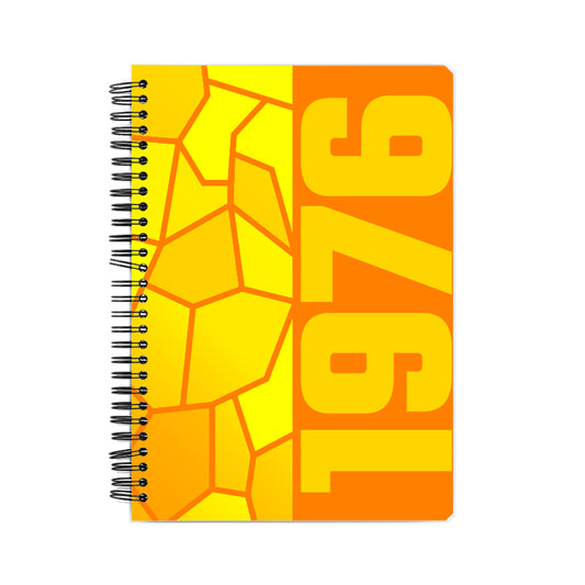 1976 Year Notebook (Orange, A5 Size, 100 Pages, Ruled)