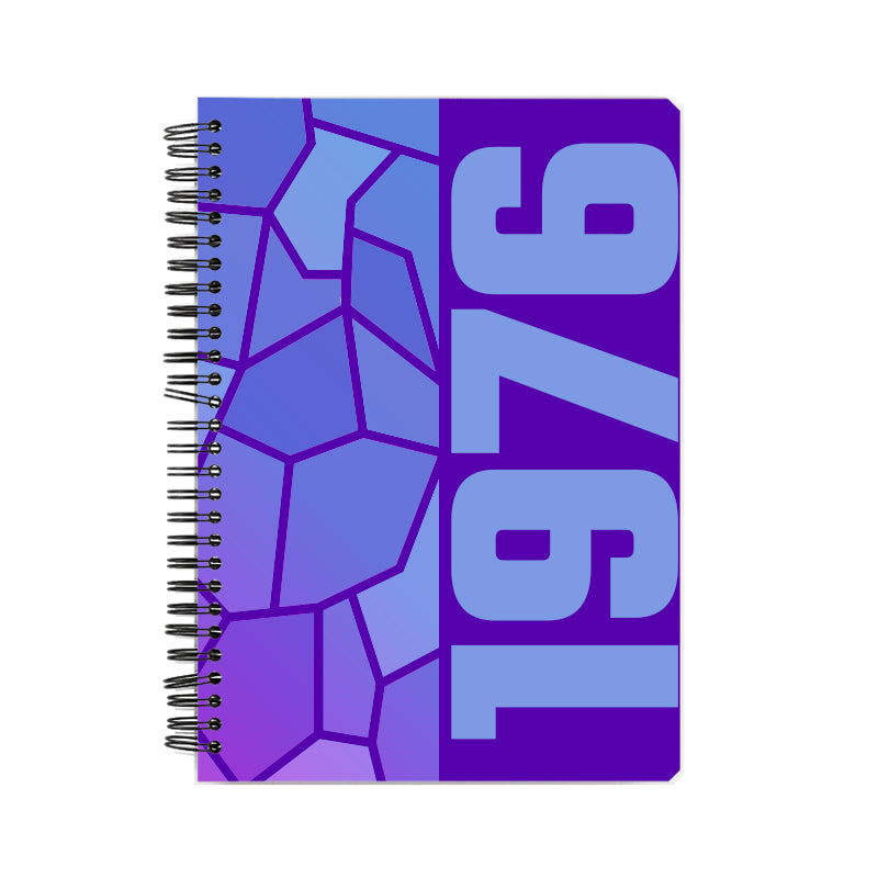 1976 Year Notebook (Purple, A5 Size, 100 Pages, Ruled)