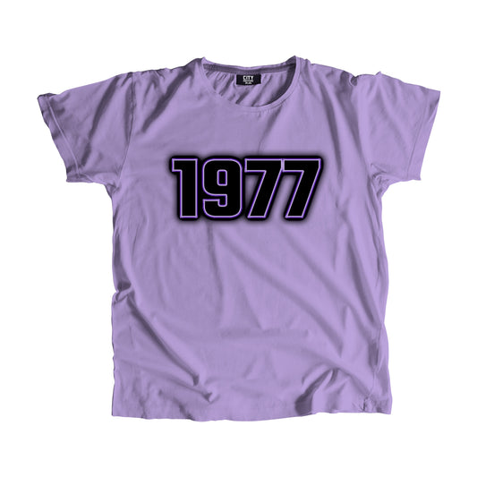 1977 Vintage Heritage Year Men Unisex T-Shirt (Iris Lavender)