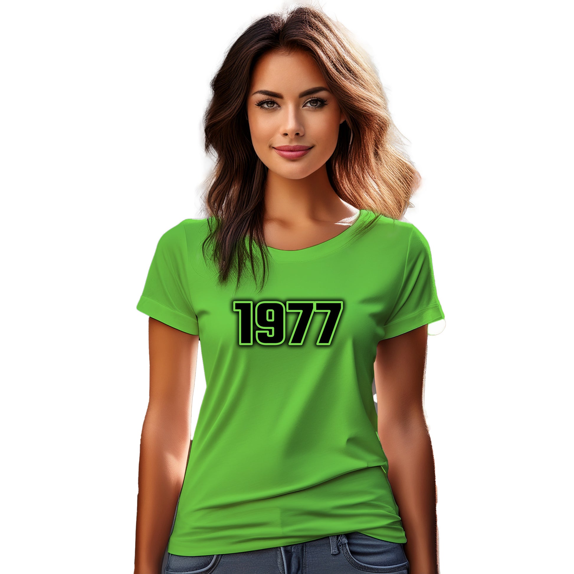 1977 Year Women T-Shirt (Liril Green)
