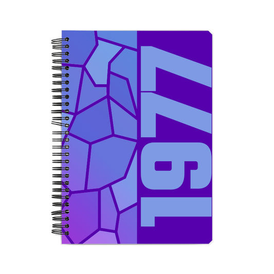 1977 Year Notebook (Purple, A5 Size, 100 Pages, Ruled)