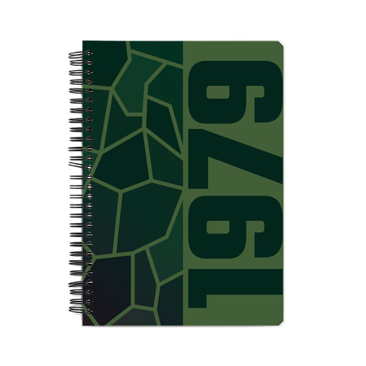 1979 Year Notebook (Olive Green, A5 Size, 100 Pages, Ruled)