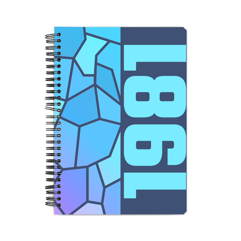 1981 Year Notebook (Navy Blue, A5 Size, 100 Pages, Ruled)