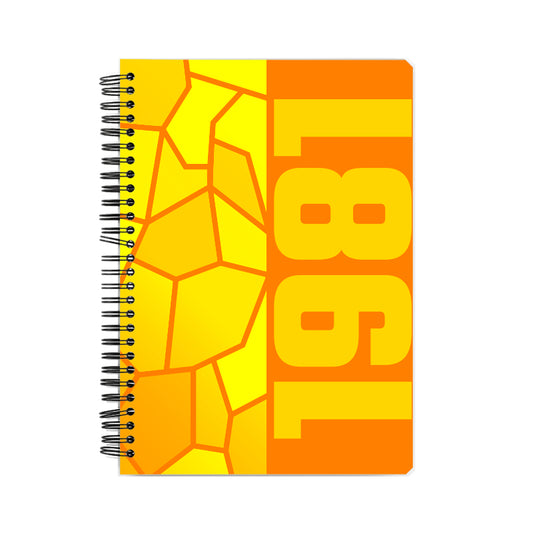 1981 Year Notebook (Orange, A5 Size, 100 Pages, Ruled)