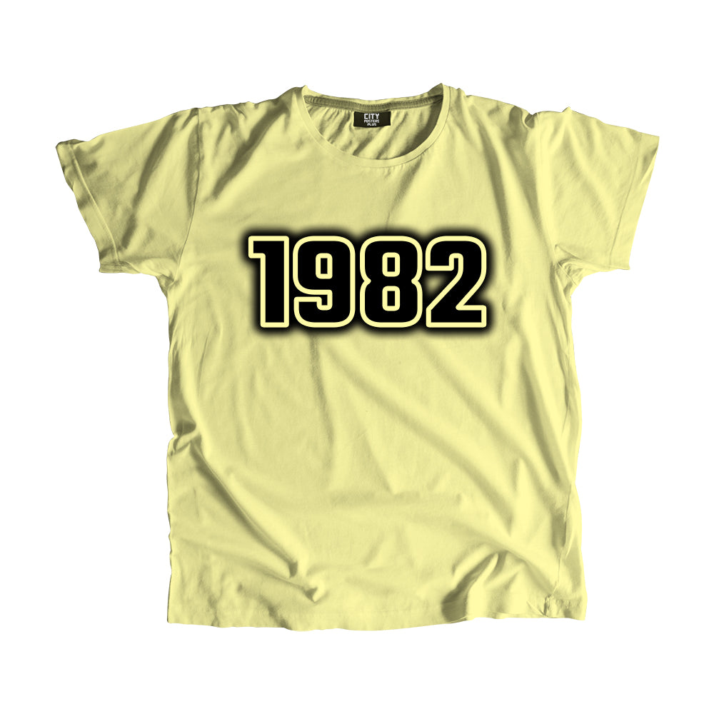1982 Year Men Unisex T-Shirt (Butter Yellow)